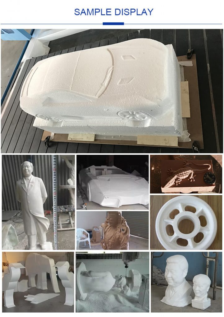 foam products fabricated by 3D CNC machine foams